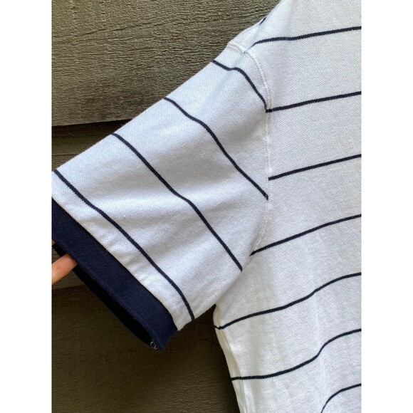 Eddie Bauer, white and black striped Polo Shirt classic nautical size Xl Nwt - Picture 8 of 8